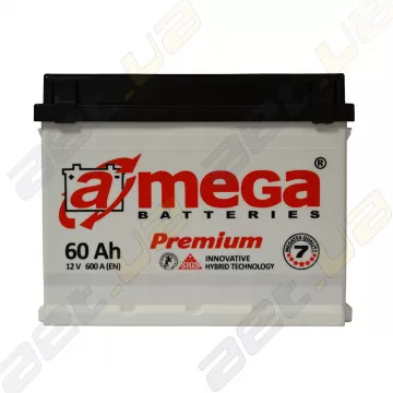 Автомобильный аккумулятор A-Mega 6СТ-60Ah L+ 600A Premium M7