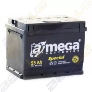 Автомобильный аккумулятор A-Mega Special 55Ah R+ 480A