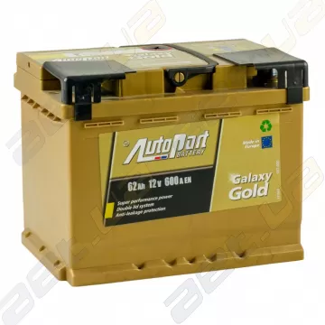 Автомобильный аккумулятор AutoPart Gold 62Ah R+ 600A