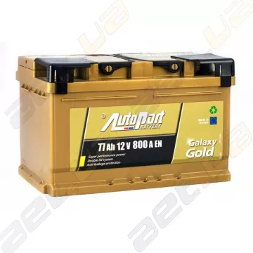 Автомобільний акумулятор AutoPart Gold 77Ah R+ 800A (низькобазовий)