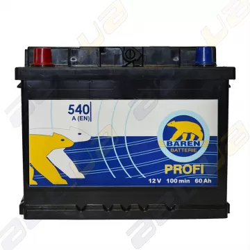 Автомобільний акумулятор Baren Profi 60Ah L+ 540A