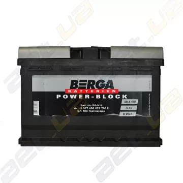 Автомобильный аккумулятор Berga Power 77Ah R+ 780A (EN)