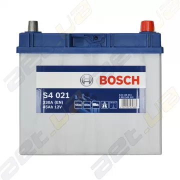 Аккумулятор Bosch S4 021 45Ah JR+ 330A 0092S40210