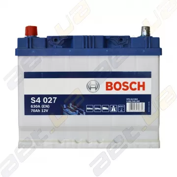Акумулятор Bosch S4 027 70Ah JL+ 630A 0092S40270