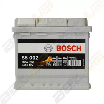 Акумулятор Bosch S5 002 54Ah R+ 530A 0092S50020
