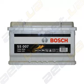 Аккумулятор Bosch S5 007 74Ah R+ 750A 0092S50070 (низкобазовый)