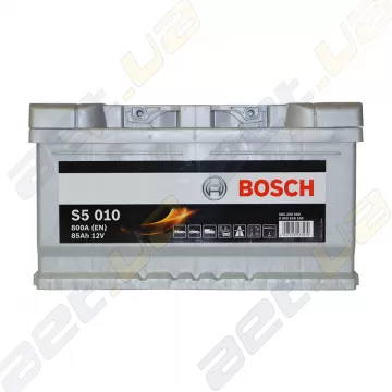 Акумулятор Bosch S5 010 85Ah R+ 800A 0092S50100 (низькобазовий)