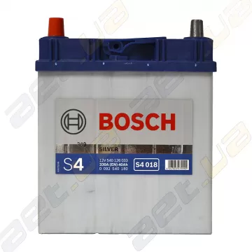 Акумулятор Bosch S4 019 40Ah JL+ 330A 0092S40190 (тонка клема)
