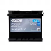 Акумулятор Exide Premium Carbon Boost 2.0 47Ah R+ 450A EA472 низькобазовий