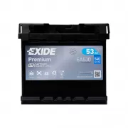 Акумулятор Exide Premium Carbon Boost 2.0 53Ah R+ 540A EA530