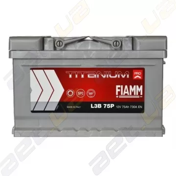 Акумулятор Fiamm Titanium Pro 75Ah R+ 730A (L3B75P) (7905156) (низкобазовый)