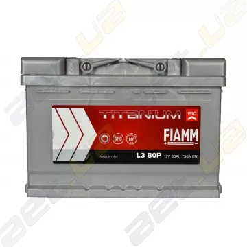 Акумулятор автомобільний Fiamm Titanium Pro 80Ah R+ 730A (корпус 70)