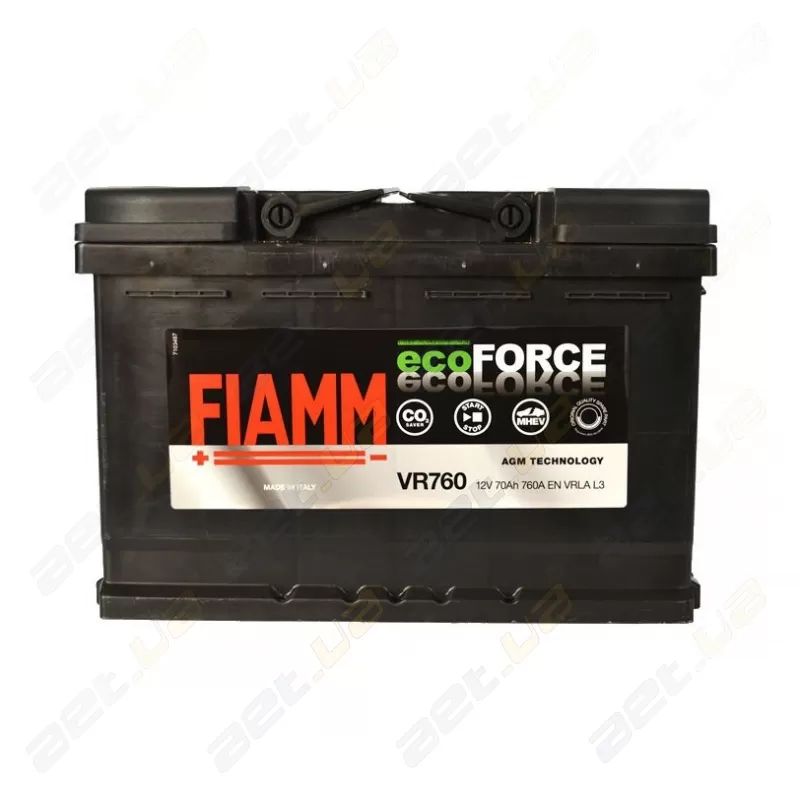 Автомобильный аккумулятор Fiamm Ecoforce AGM 70Ah R+ 760A - цена от