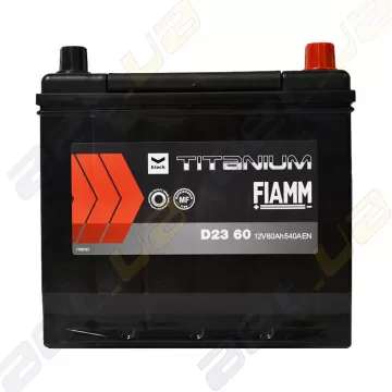 Акумулятор автомобільний Fiamm Titanium Black 60Ah JR+ 540A (EN) (D2360) (7905180)