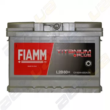 Акумулятор автомобільний Fiamm Titanium Plus 60Ah R+ 600A (низькобазовий)