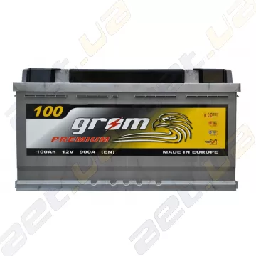 Автомобільний акумулятор Grom Premium 100Ah R+ 900A