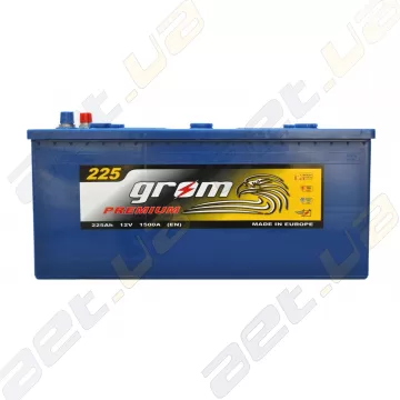Вантажний акумулятор Grom Premium 225Ah L+ 1500A 
