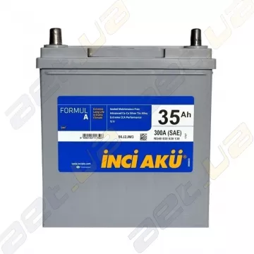 Акумулятор автомобільний Inci Akü Formula (NS40) 35Ah JL+ 300A (EN) (тонка клема)