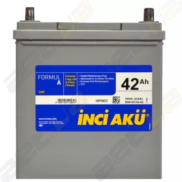 Аккумулятор автомобильный INCI-AKU Formul A 42Ah JR+ 360A