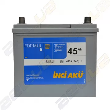 Аккумулятор автомобильный INCI-AKU Formul A 45Ah JR+ 430A