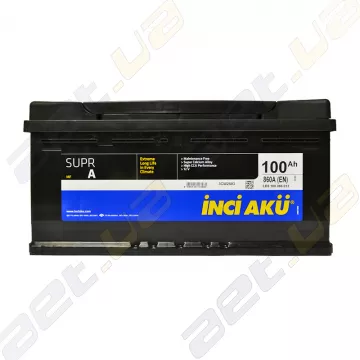 Аккумулятор автомобильный INCI-AKU Supr A 100Ah R+ 860A (низкобазовый)
