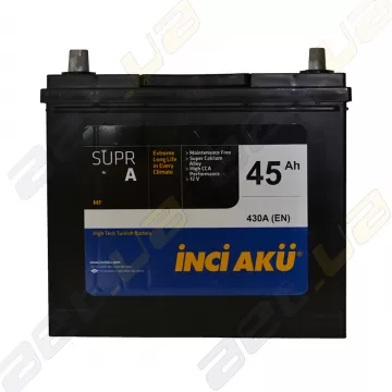 Аккумулятор INCI-AKU Supr A 45Ah JL+ 430A (тонкая клемма)