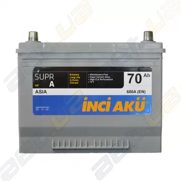 Аккумулятор автомобильный  INCI-AKU Supr A 70Ah JL+ 680A