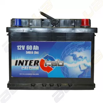 Аккумулятор InterTab 60Ah R+ 540A