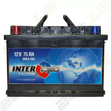 Акумулятор InterTab 75Ah L+ 680A