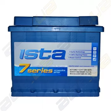 Аккумулятор автомобильный Ista 7 series 52Ah R+ 510A (EN) (низкобазовый)