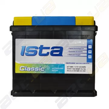 Аккумулятор автомобильный Ista Classic 50Ah L+ 420A (EN)