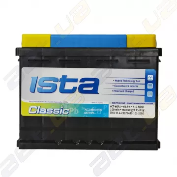 Акумулятор Ista Classic 60Ah L+ 510A (EN)