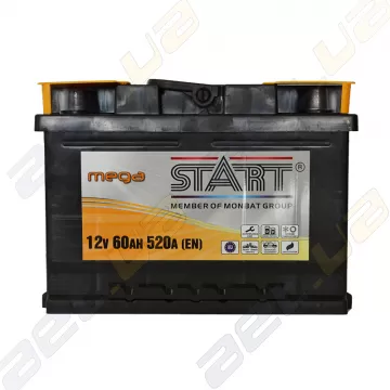 Аккумулятор Mega Start 60Ah R+ 520A (низкобазовый)