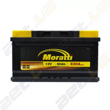 Аккумулятор автомобильный Moratti 85Ah R+ 830A (низкобазовый)