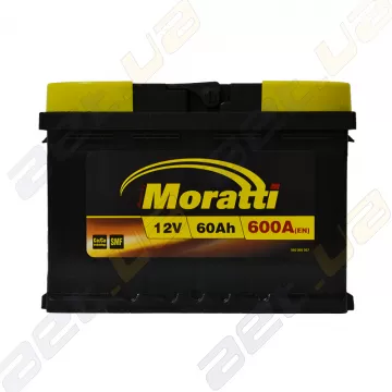 Акумулятор автомобільний Moratti 60Ah R+ 600A (низькобазовий)
