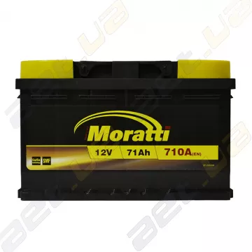 Аккумулятор автомобильный Moratti 71Ah R+ 710A (EN) (низкобазовый)