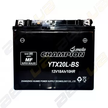 Мото акумулятор Champion (YTX20L-BS) AGM 12V 18Ah (сухий)
