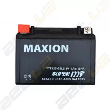 Мото аккумулятор Maxion (YTZ12S) Gel 12V 11Ah 130A En L+