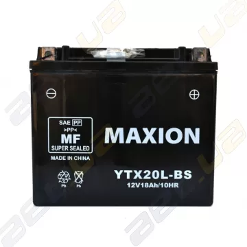 Мото акумулятор Maxion (YTX20L-BS) AGM 12V 18Ah 270A En R+ (сухий)