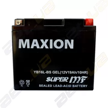 Мото акумулятор Maxion (YB16L-BS) gel 12V 19Ah 190A En R+