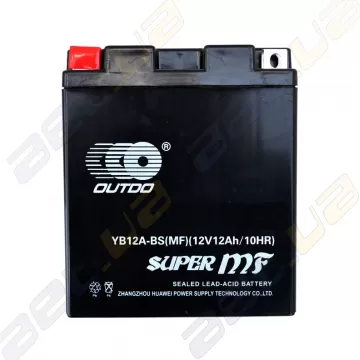Мото аккумулятор Outdo (YB12A-BS) gel 12V 12Ah L+
