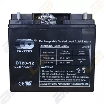 Мото аккумулятор Outdo (OT12-20) 12V 20Ah R+