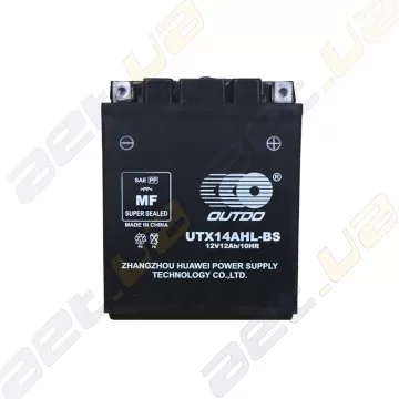 Мото аккумулятор Outdo (UTX14AHL-BS) AGM 12V 12Ah R+