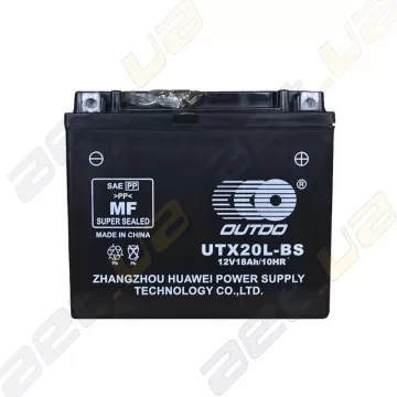 Мото аккумулятор Outdo (UTX20L-BS) 12V 18Ah R+