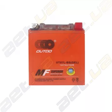 Мото акумулятор Outdo (UTX7L-BS) gel 12V 7Ah R+