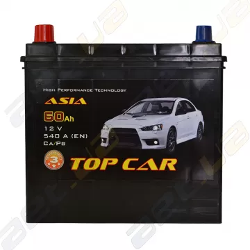 Акумулятор TOP CAR Asia 60Ah JL+ 540A