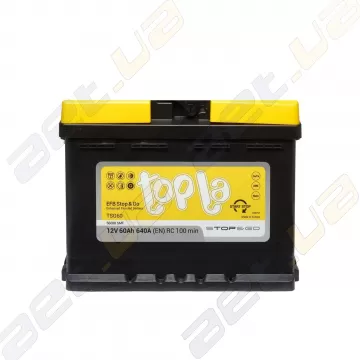 Аккумулятор Topla EFB 60Ah R+ 640A 1000238 Start-Stop TSG60