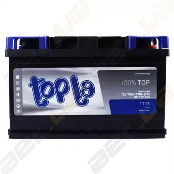 Аккумулятор Topla TOP 75Ah R+  720A 1000302 (низкобазовый)
