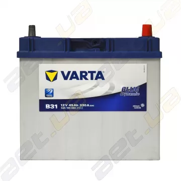 Аккумулятор Varta Blue Dynamic 545 155 033 (B31) 45Ah JR+ 330A (тонкая клемма)