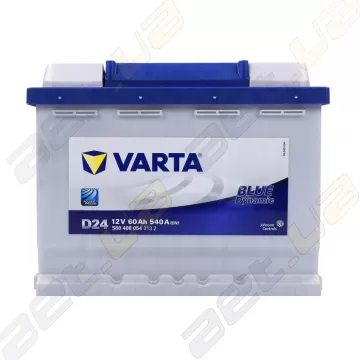 Акумулятор Varta BLUE Dynamic 60Ah R+ 540A (EN)